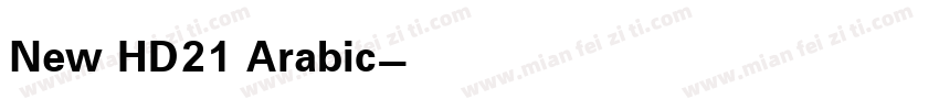 New HD21 Arabic字体转换